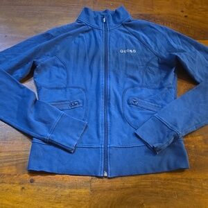 Guess Y2K Navy Blue Track Jacket Size Large